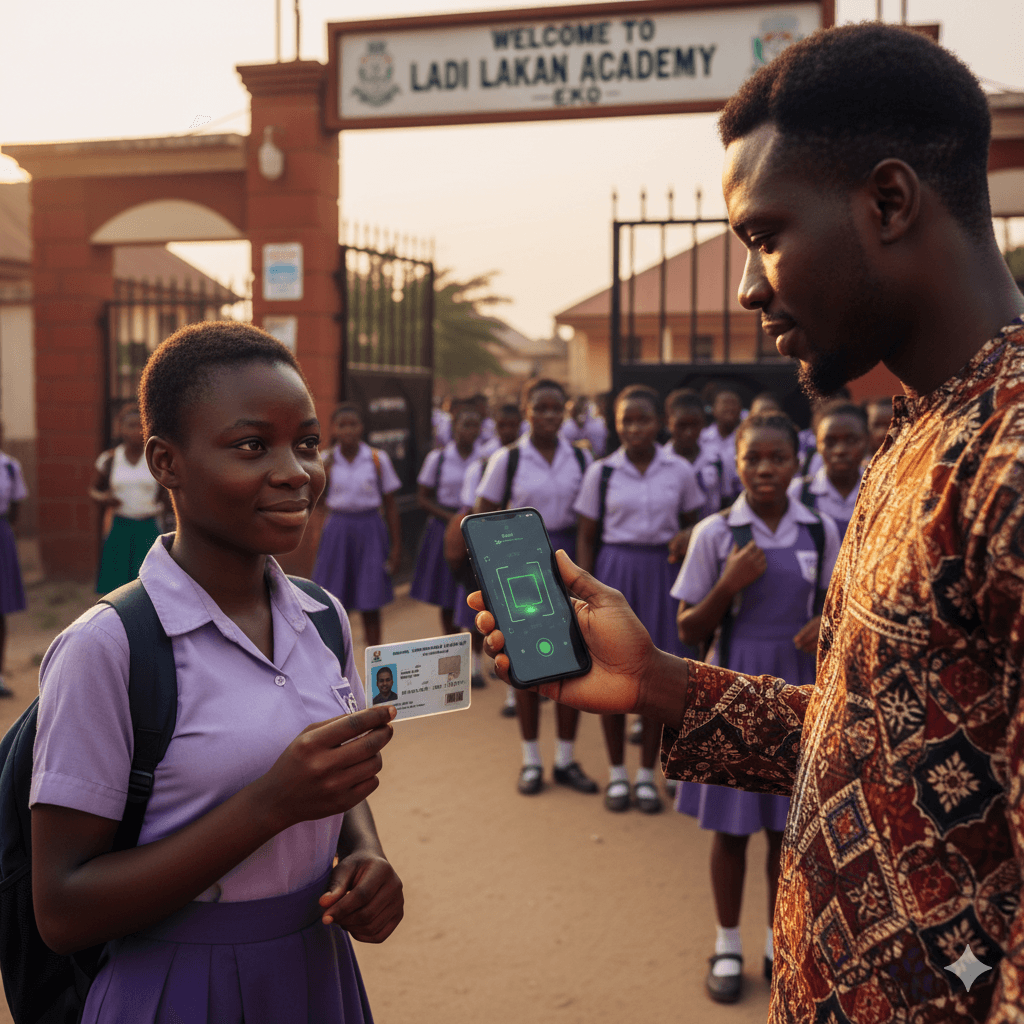 Students using technology